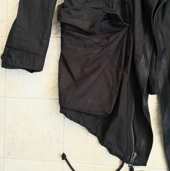 Vintage Yigal Azrouel Gender-Neutral Cotton Leather Utility Jacket - Picture 6 of 10